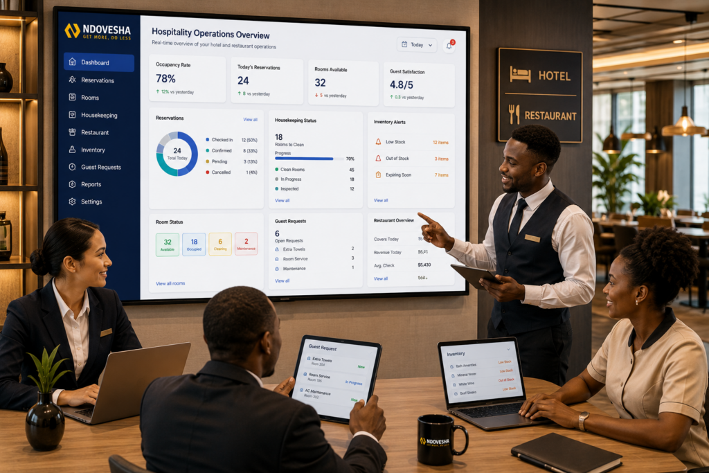 AI app builder for hotels and restaurants creating custom hospitality software
